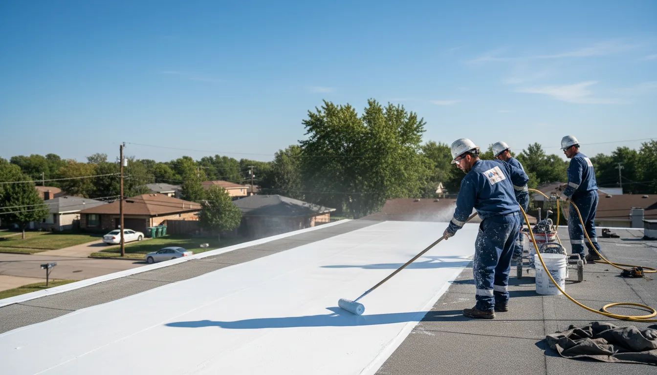 Commercial roof coating in Peggs, OK near me